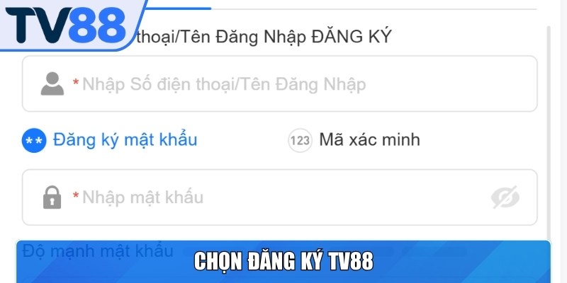 Nhấn nút đăng ký để mở biểu mẫu điền thông tin trên trang chủ